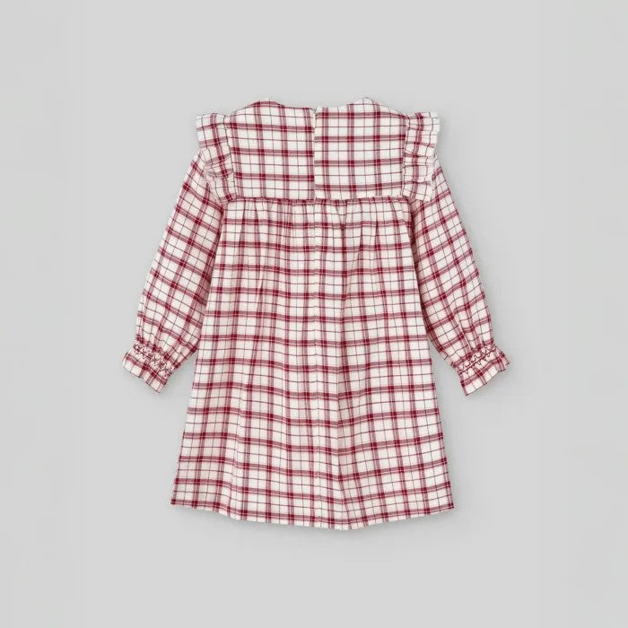 PAZ RODRIGUEZ Vestido cuadros niña ACEBO Ref. 004 153026 Rojo