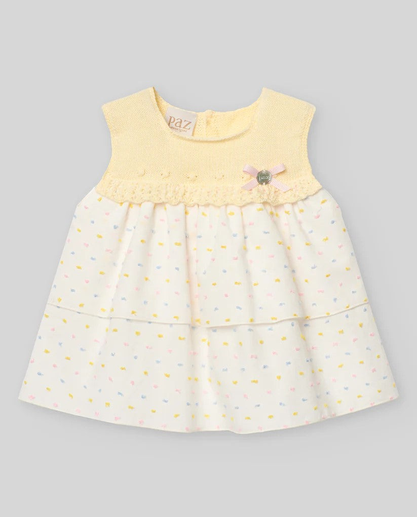 PAZ RODRIGUEZ Vestido corto pto/tela BICO bebe  Ref. 122294-0599