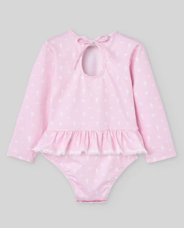 PAZ RODRIGUEZ Bañador bebé caballitos de mar BAÑO Ref. 082-193200 Rosa Tiza