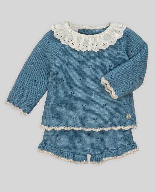 PAZ RODRIGUEZ  Conjunto  Recien nacida Azul Nilo Ref. 123123