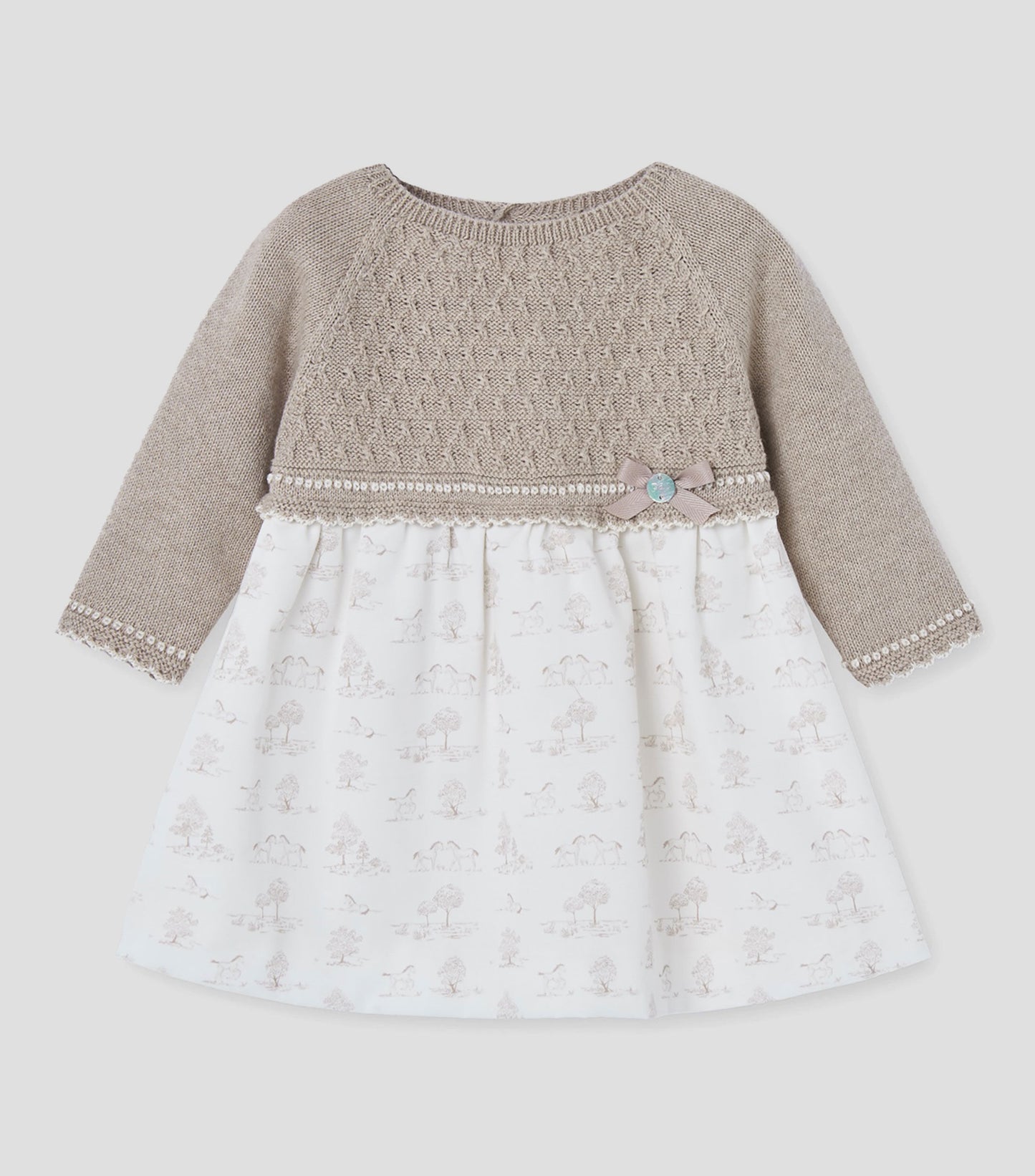 PAZ RODRIGUEZ  Vestido Pony. Recien nacida Ref. 004-123079 Angora