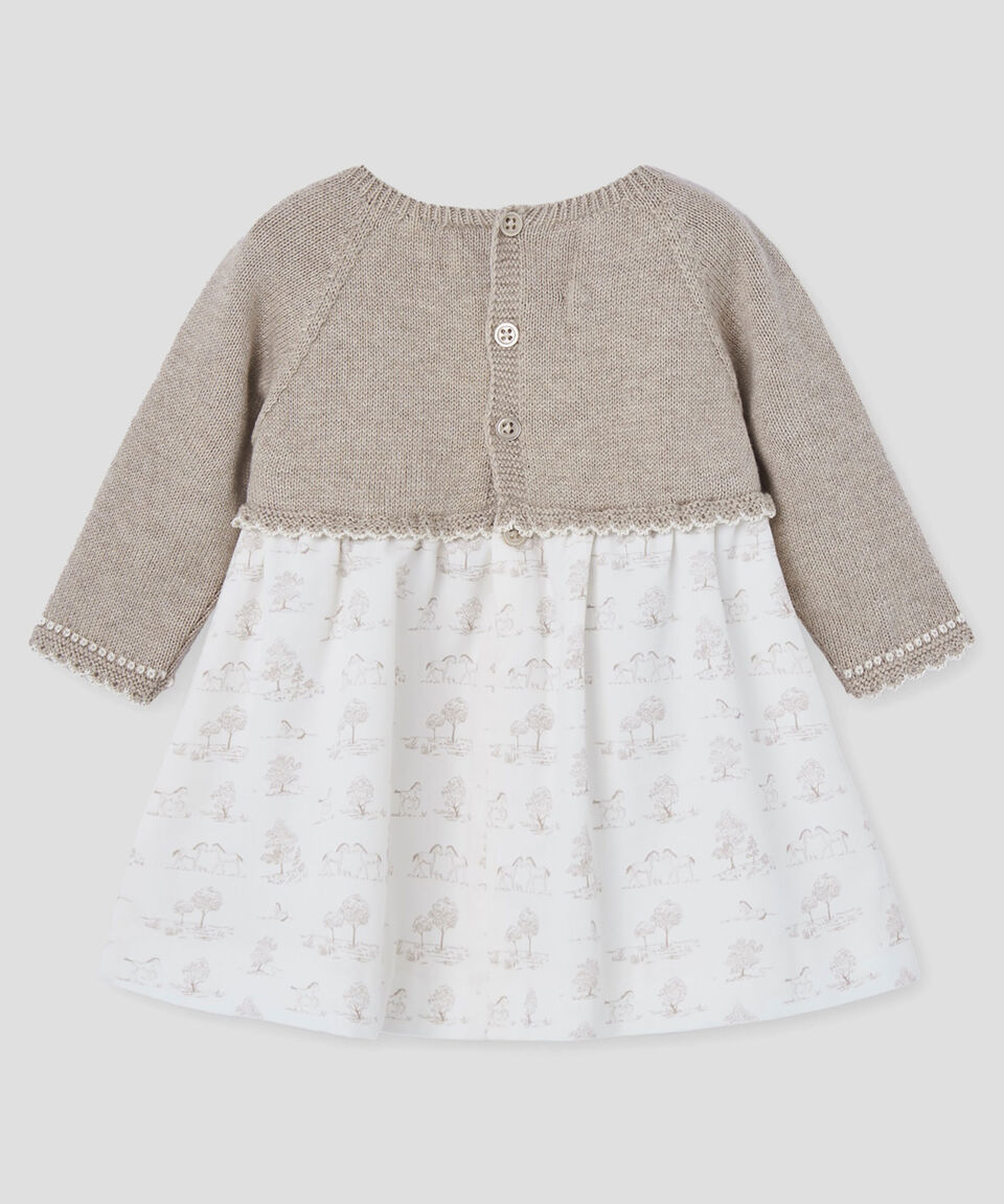 PAZ RODRIGUEZ  Vestido Pony. Recien nacida Ref. 004-123079 Angora