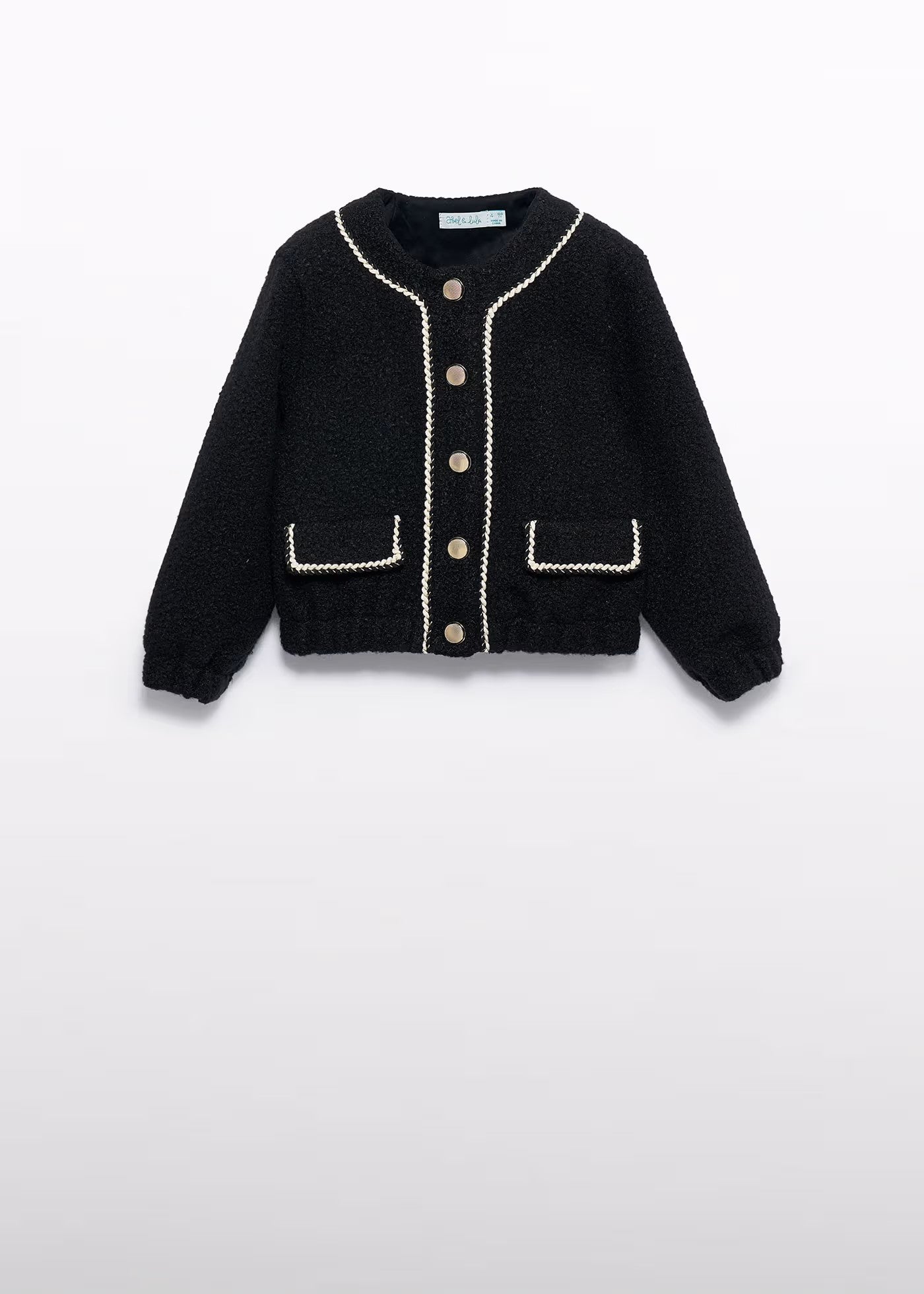 ABELYLULA  Cazadora borreguito niña Ref. 5843-008 Negro