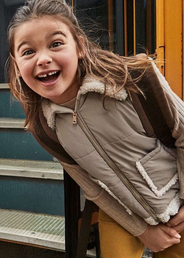 Chaleco contrastes borrego niña Ref. 4313-016