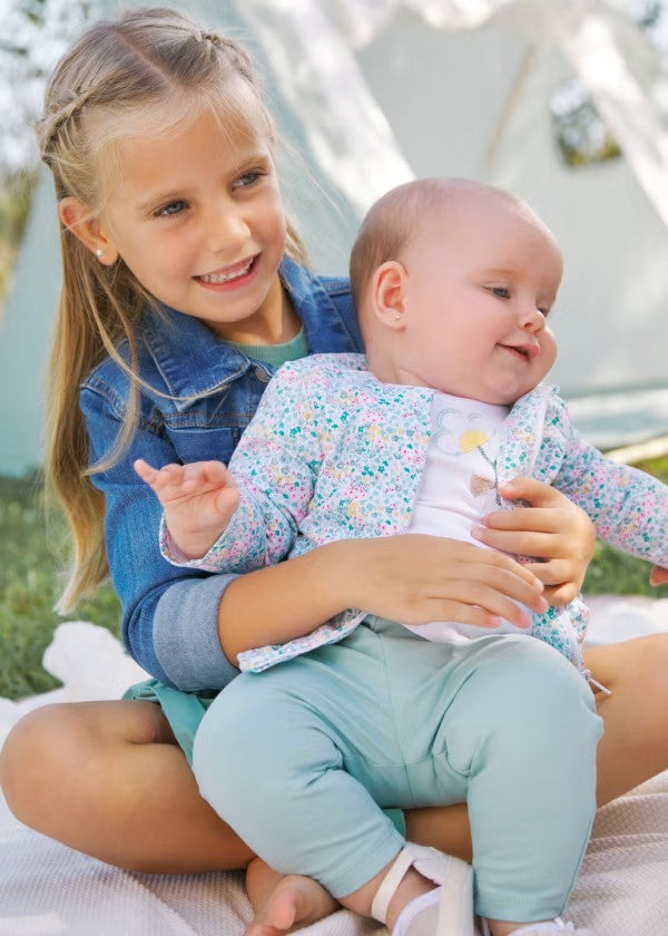 Chándal con camiseta flores recién nacida Ref. 1854-094