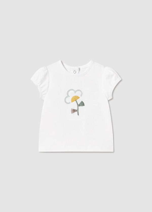 Chándal con camiseta flores recién nacida Ref. 1854-094