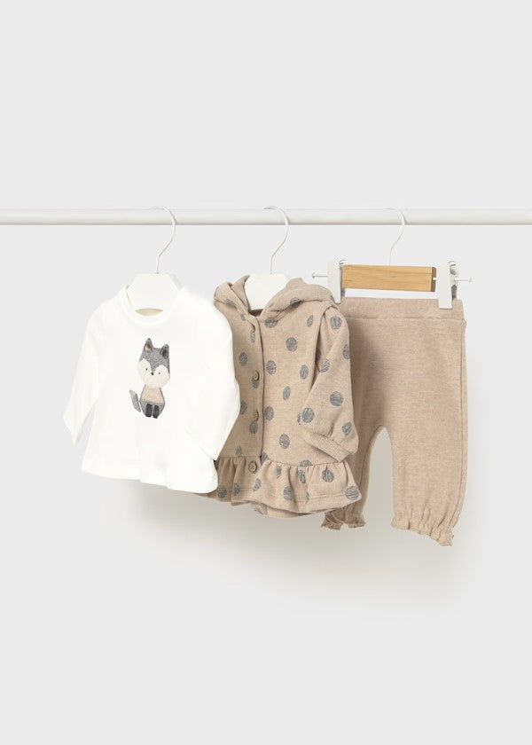 Chándal punto 3 piezas recién nacida Ref. 2608-014