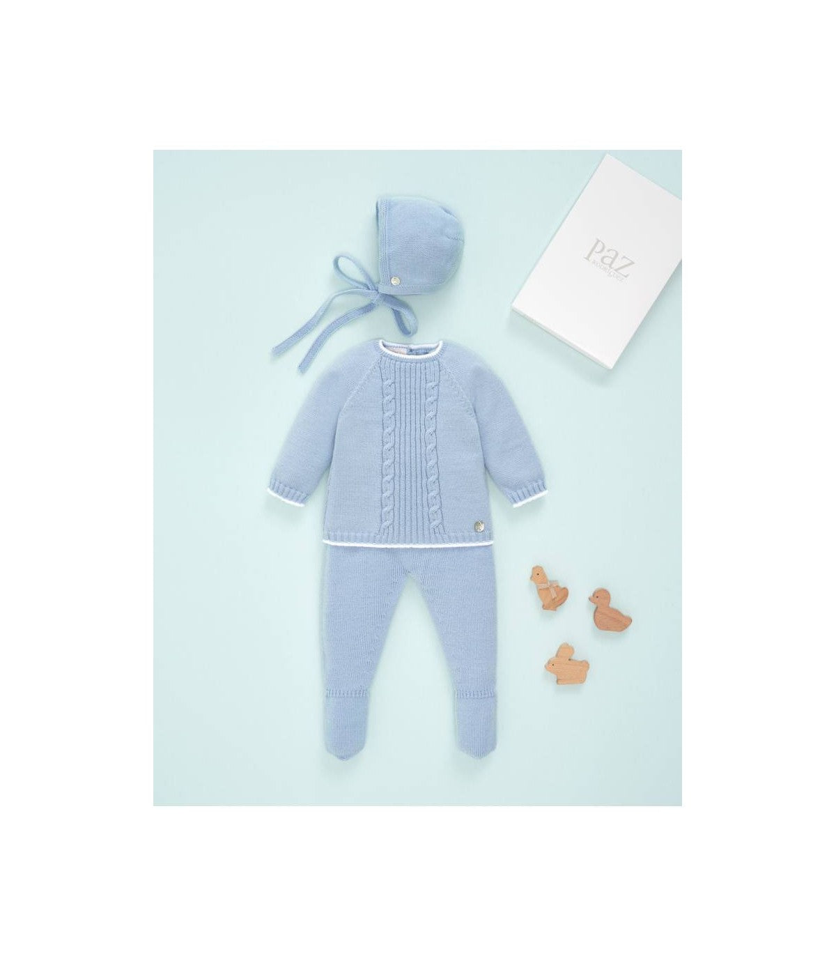 PAZ RODRIGUEZ  	Conjunto polaina 113-1027883M Azul Tiza/Blanco