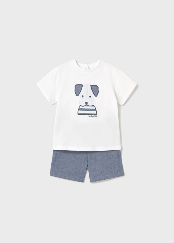 Conjunto bermuda y camiseta perro bebé Ref. 1252-036