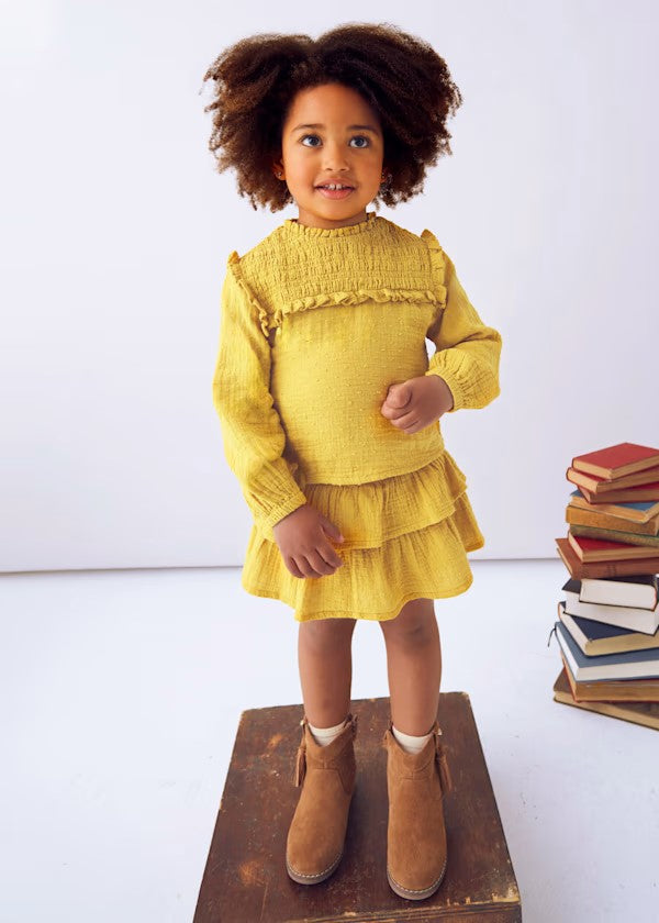 Conjunto falda volantes y blusa niña Ref. 4933-071