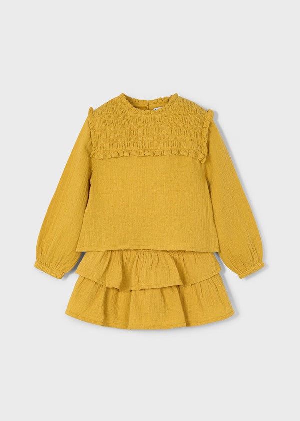 Conjunto falda volantes y blusa niña Ref. 4933-071