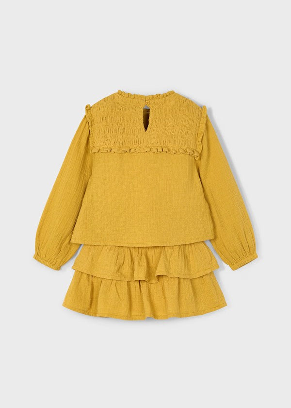 Conjunto falda volantes y blusa niña Ref. 4933-071
