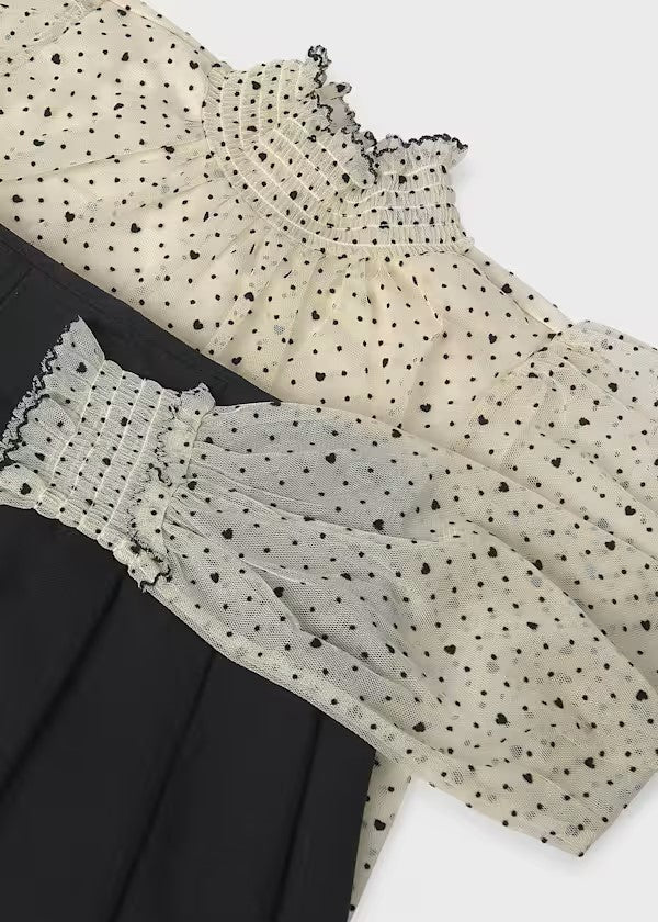Conjunto falda y blusa plumeti chica Ref. 7946-006