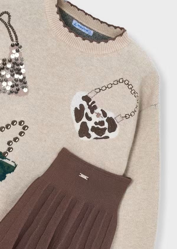Conjunto falda y jersey niña Ref. 4933-056