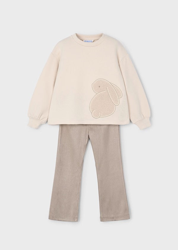 Conjunto legging y sudadera bordado niña Ref. 4721-031