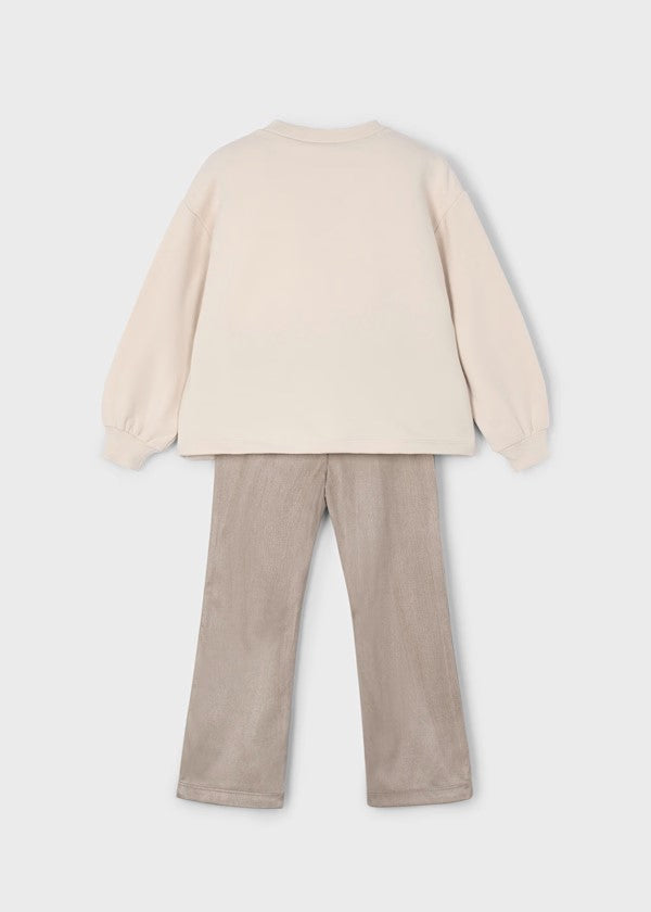 Conjunto legging y sudadera bordado niña Ref. 4721-031