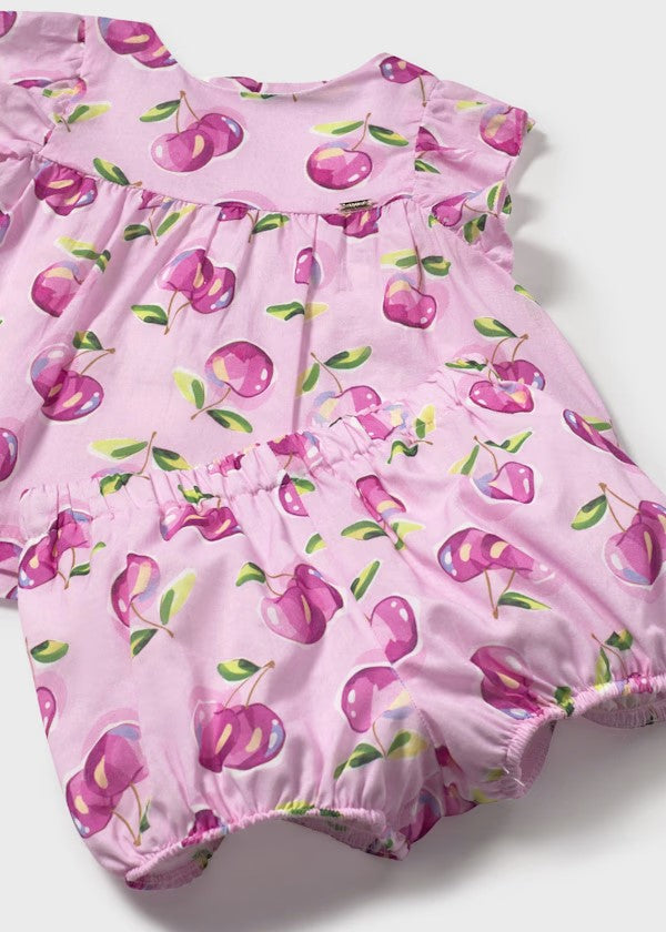 Conjunto pantalón bombacho y blusón frutas bebé Ref. 1238-018