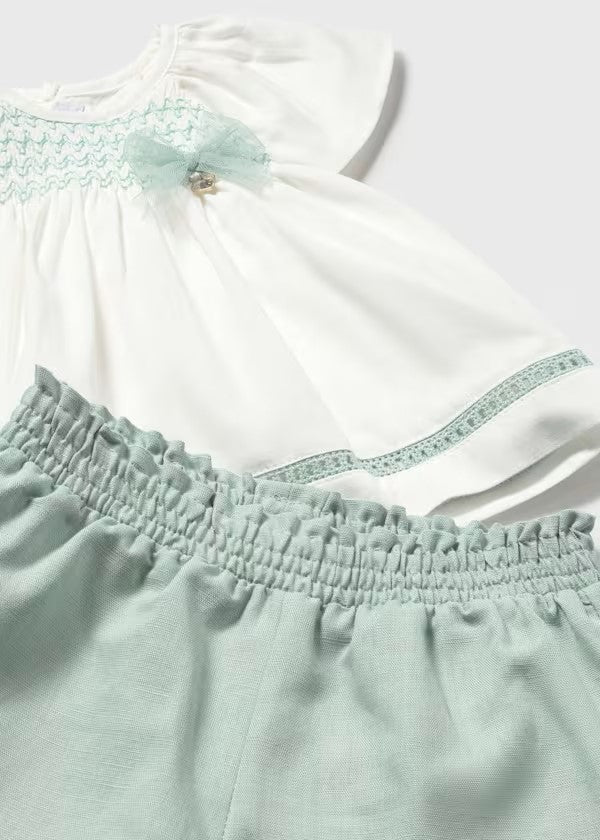 Conjunto pantalón corto y blusa bebé Ref. 1212-073
