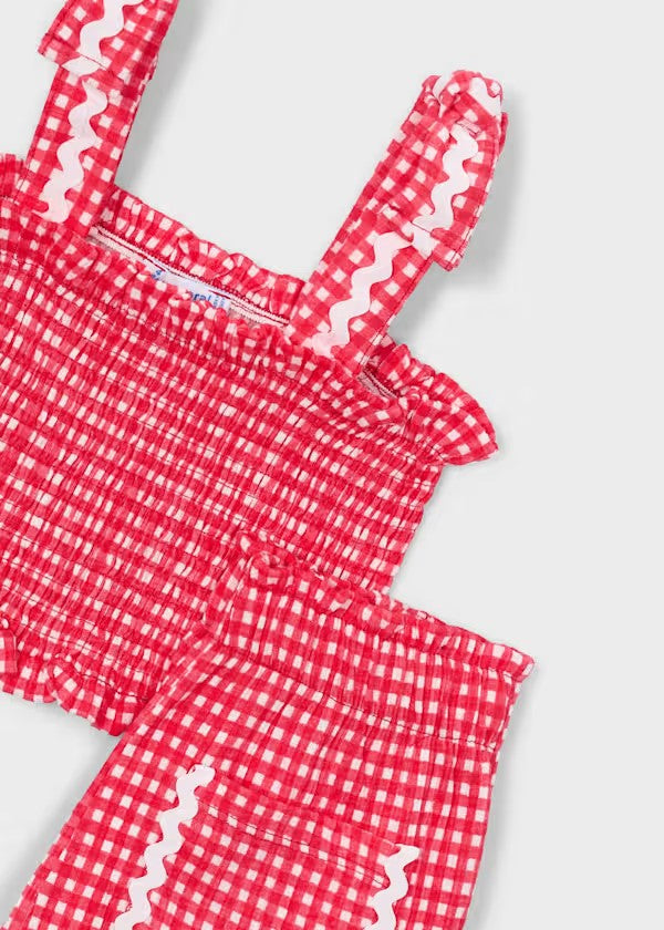 Conjunto pantalón corto y top nido de abeja niña Ref. 3232-081