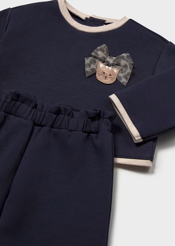 Conjunto pantalón y jersey bordado bebé Ref. 2558-037