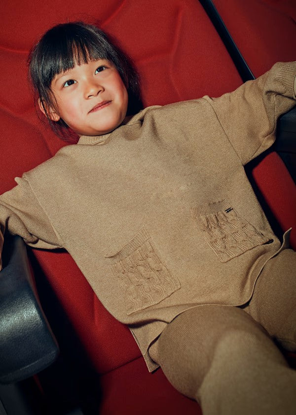 Conjunto pantalón y jersey niña Ref. 4580-089 Camel