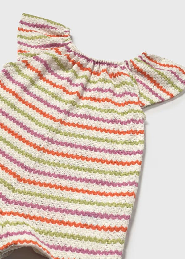 Mono corto rayas croché bebé Ref. 1837-067