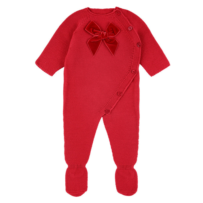 Pelele con lazo de terciopelo RED VELVET Ref. 55922010_578