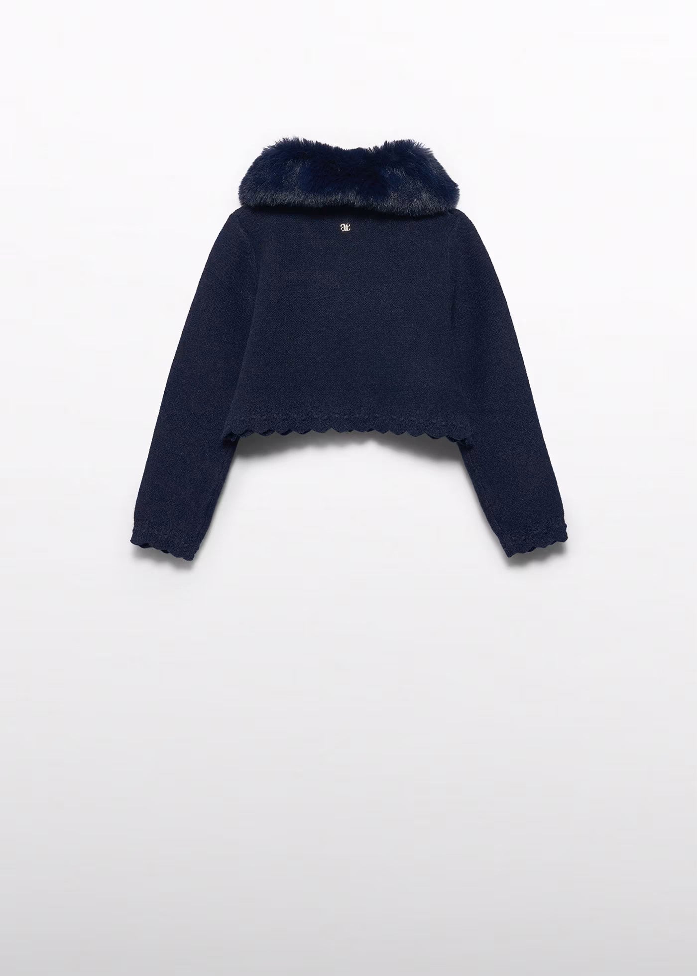 Abel&Lula Rebeca tricot cuello pelo  MARINO niña Ref. 5828-088