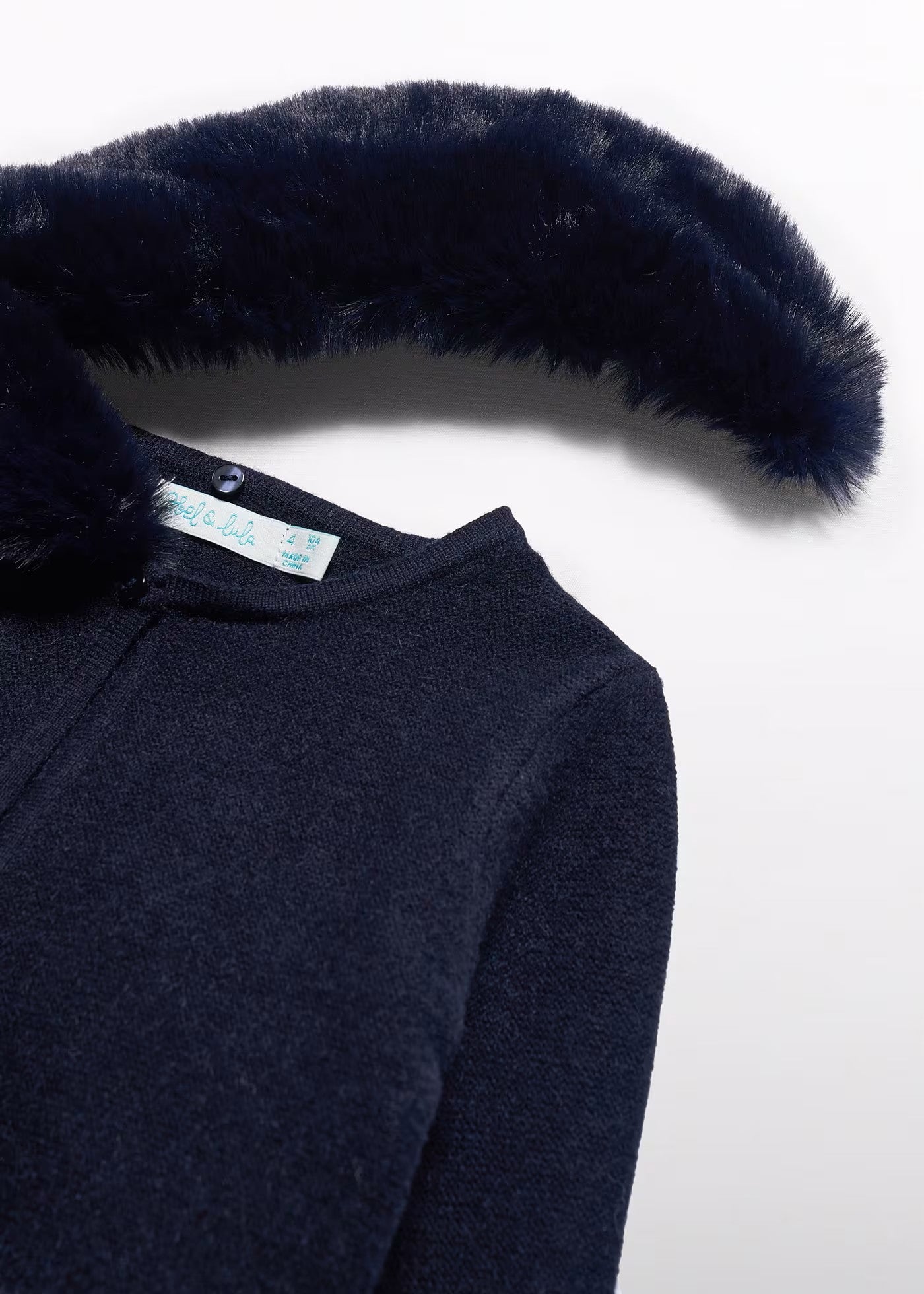 Abel&Lula Rebeca tricot cuello pelo  MARINO niña Ref. 5828-088