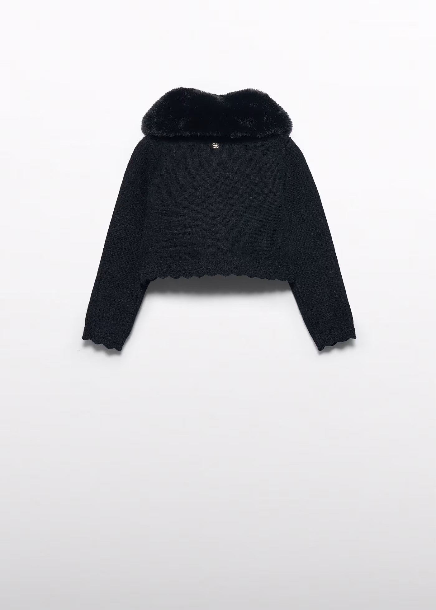 Abel&Lula Rebeca tricot cuello pelo NEGRO niña Ref. 5828-089