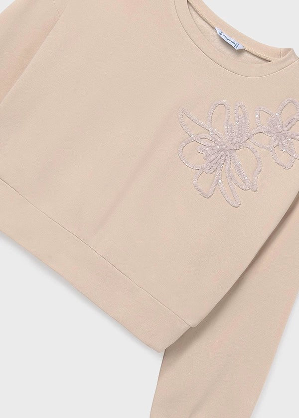 Sudadera flor chica Ref. 7421-035