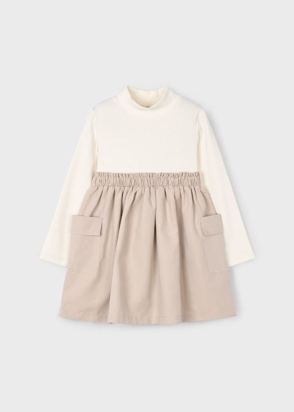 Vestido combinado cargo niña Ref. 4930-059
