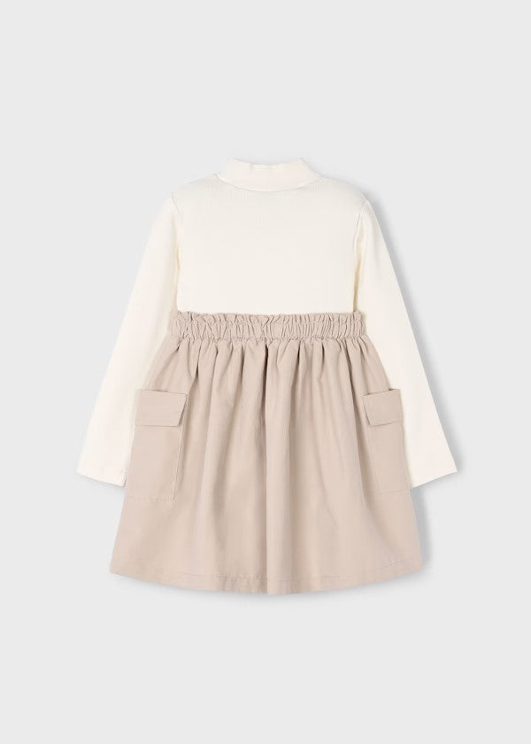 Vestido combinado cargo niña Ref. 4930-059