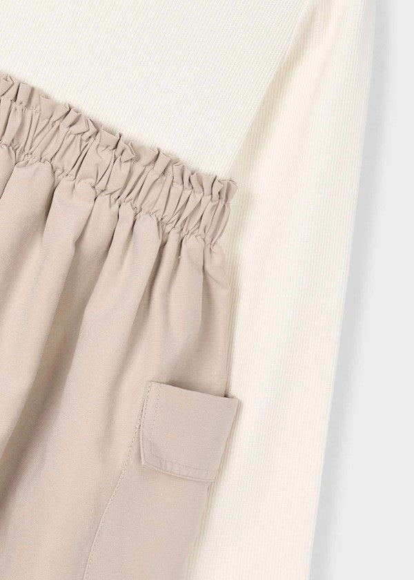 Vestido combinado cargo niña Ref. 4930-059