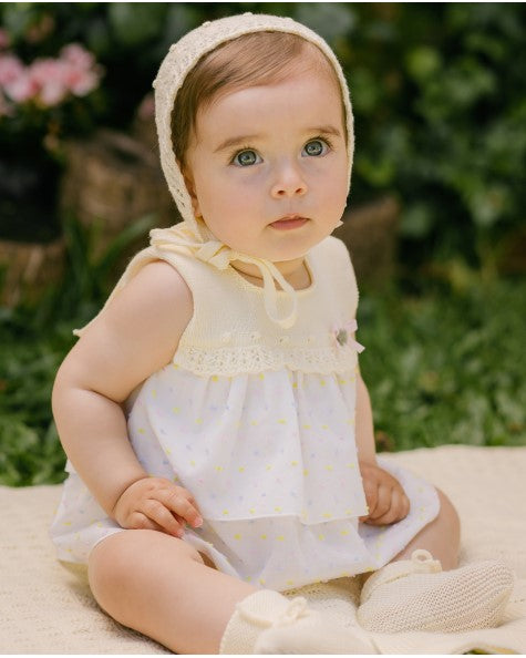 PAZ RODRIGUEZ Vestido corto pto/tela BICO bebe  Ref. 122294-0599