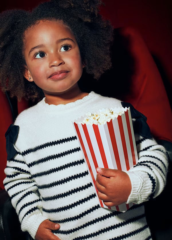 Vestido rayas moño niña Ref. 4916-025