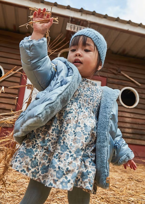 Vestido terciopelo con holanes bebé Ref. 2909-026