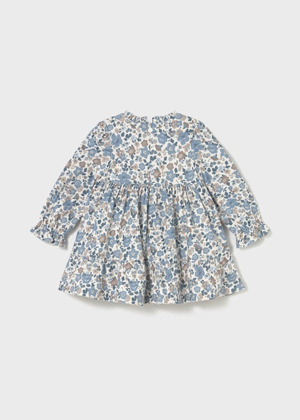 Vestido terciopelo con holanes bebé Ref. 2909-026