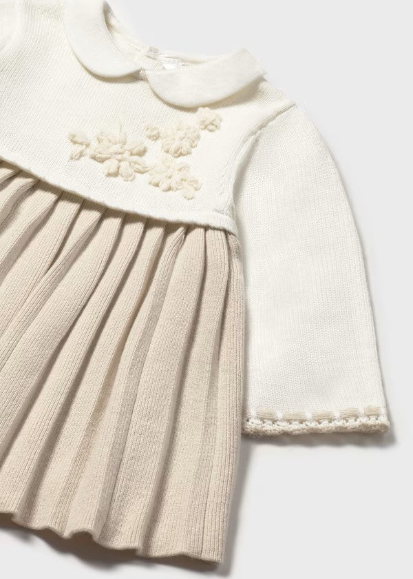 Vestido tricot recién nacida Ref. 2804-026 Soya