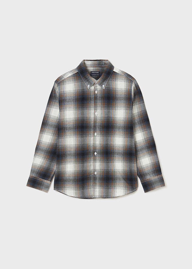 Camisa manga larga de franela de algodón para chico ECOFRIENDS 7168-90