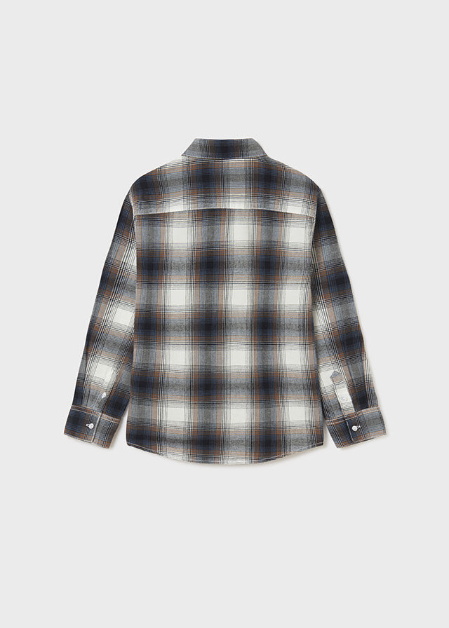 Camisa manga larga de franela de algodón para chico ECOFRIENDS 7168-90