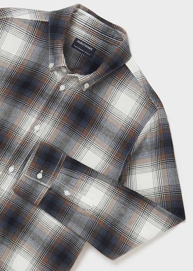 Camisa manga larga de franela de algodón para chico ECOFRIENDS 7168-90