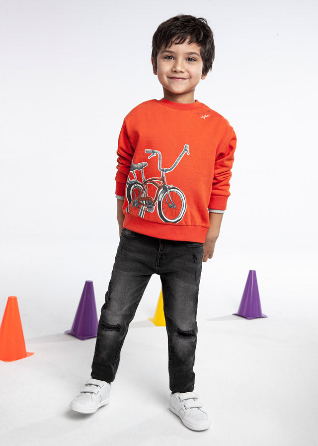 Pantalón de mezclilla straight fit con rotos para niño ECOFRIENDS 4597-9