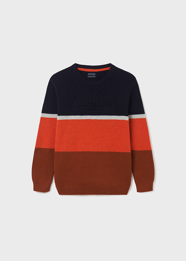 Suéter con bloques de color para chico