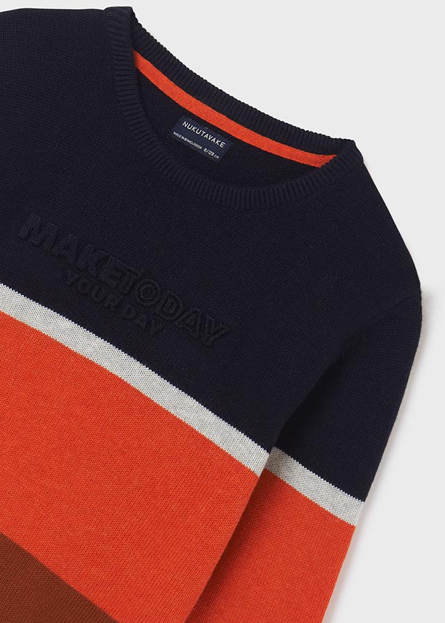 Suéter con bloques de color para chico