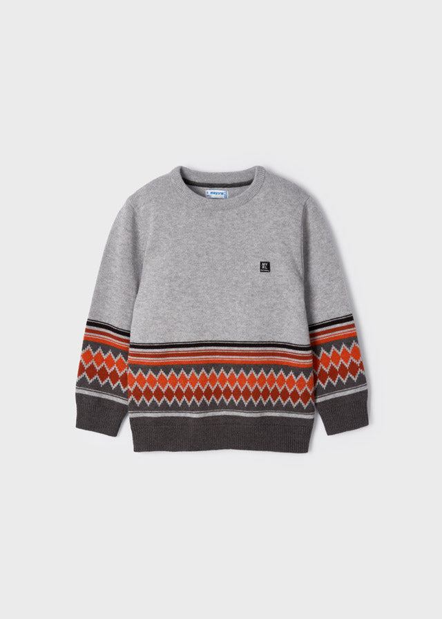 Suéter con jacquard posicionado para niño 4387-97