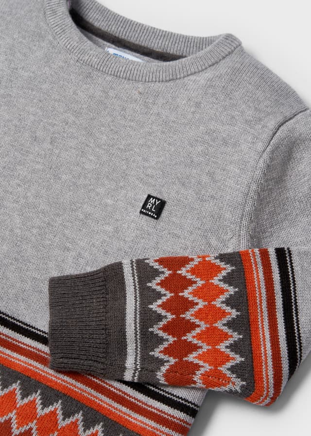 Suéter con jacquard posicionado para niño 4387-97