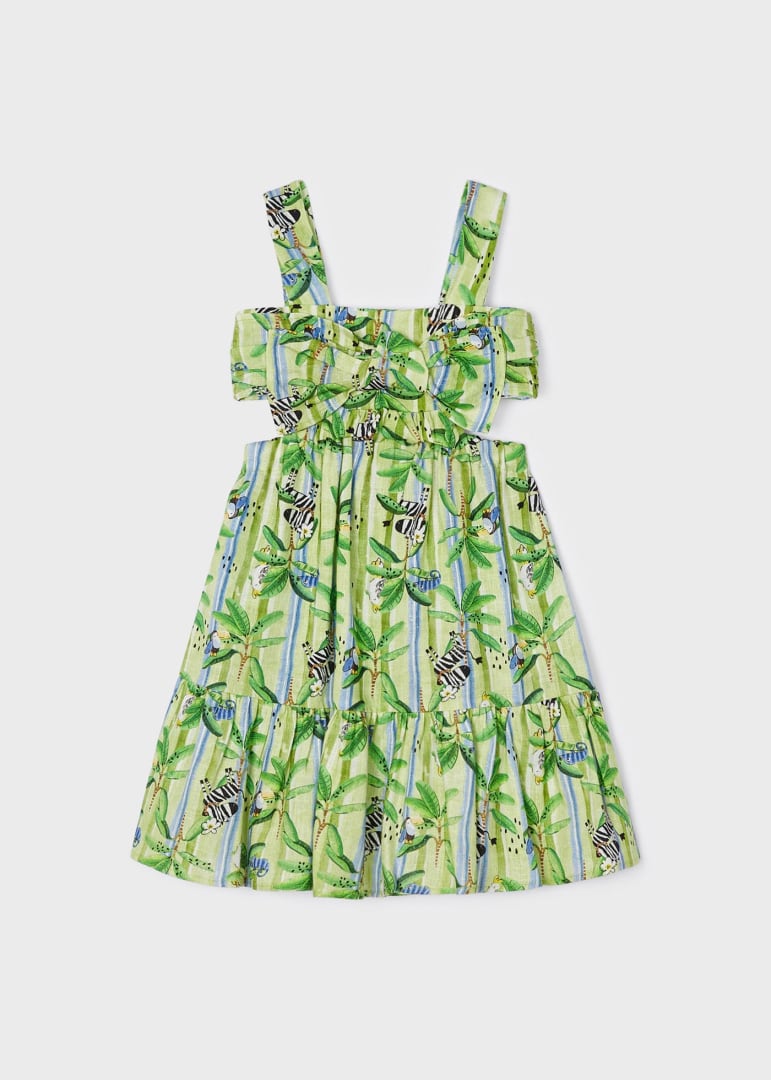 Vestido estampado con detalle cut out para niña Art. 3939-010