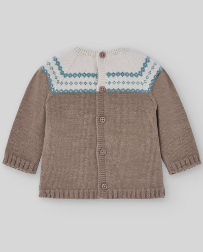 PAZ RODRIGUEZ  Conjunto jubón + polaina CONEJO POMPON Recien nacido Ref. 003-102970 Marron