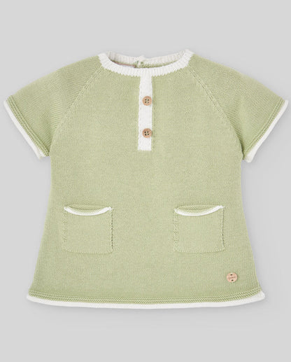 PAZ RODRIGUEZ Jubón corto FRESCURA  Ref. 003-123593 Verde Oliva / Pantalón corto FRESCURA 007-153679 Crudo